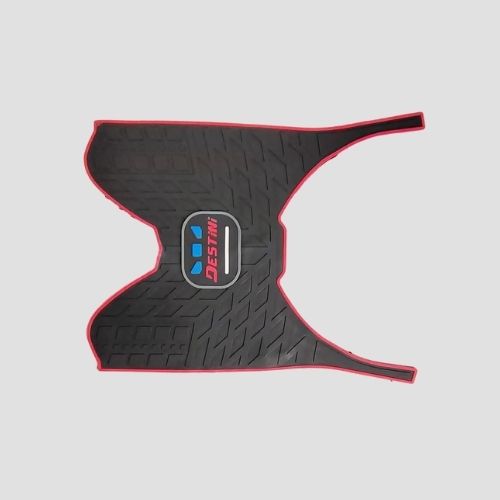 Enhanced Quality Centre Mat 3D Destini Blk/Red for Hero Two-wheelers