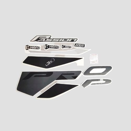 Reliable Stckr Set Passion Pro BS6 Blk for Hero Two-wheelers