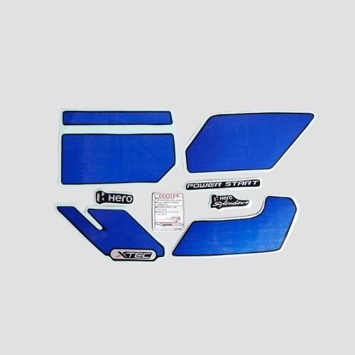 Perfect Replacment Stckr Set Splendor Plus XTec Whi/Blue for Hero Two-wheelers