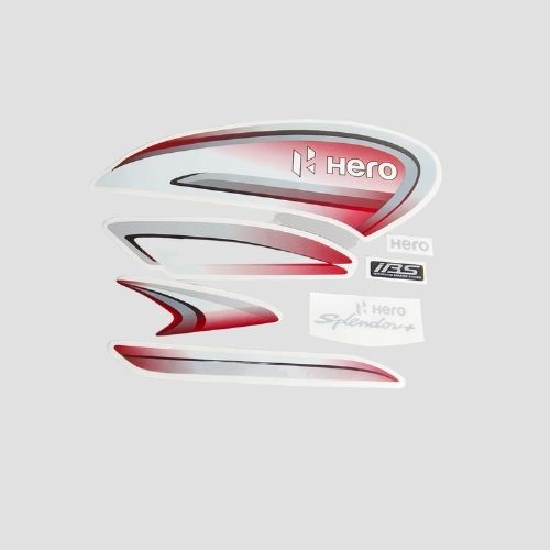 Reliable Stckr Set Splendor Plus BS6 [Red Tank] Millenium Edtn for Hero Two-wheelers