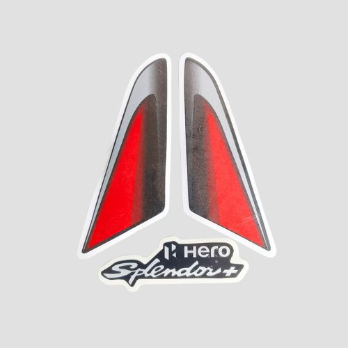 Best Selling Stckr H.L.Firing Splendor Plus BS6 E20 Blk/Red for Hero Two-wheelers