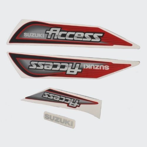 Genuine Stckr Set Access T3 [Red Shield] for Suzuki Two-wheelers