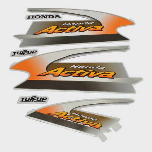 Genuine Stckr Set Activa N/M [Slvr/Orng] for Honda Two-wheelers