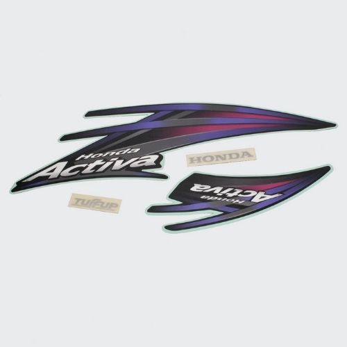 High Performance Stckr Set Activa T3 [Blk Tank-Blue] for Honda Two-wheelers