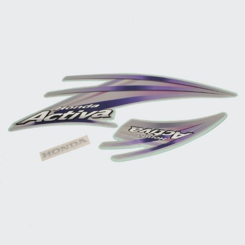 Reliable Stckr Set Activa T3 [Slvr Tank-Prpl] for Honda Two-wheelers