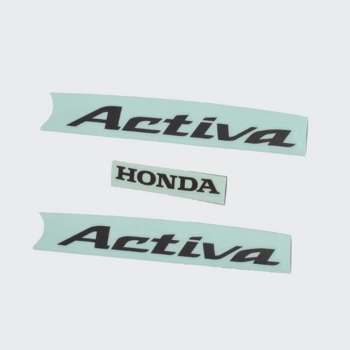 Perfect Replacment Stckr Set Activa 110 T4 [Slvr Shield-Blk] for Honda Two-wheelers