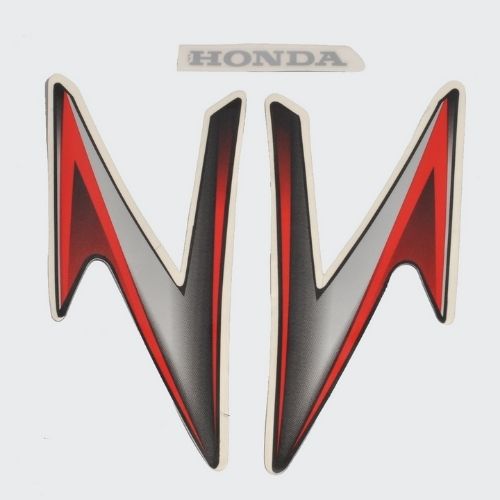 Durable Stckr H.L.Firing Shine T3 [Blk Tank-Red] for Honda Two-wheelers