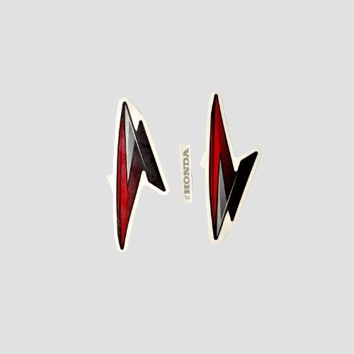 Durable Stckr H.L.Firing Shine T4 [Red Tank-Red] for Honda Two-wheelers