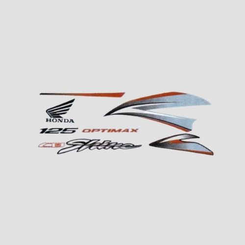 Enhanced Quality Stckr Set Shine T5 [Slvr Tank-Pink] for Honda Two-wheelers