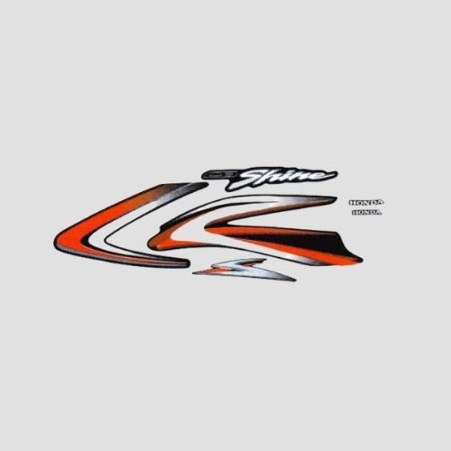Genuine Stckr Set Shine T7/T8 [Blk Tank-Red] for Honda Two-wheelers