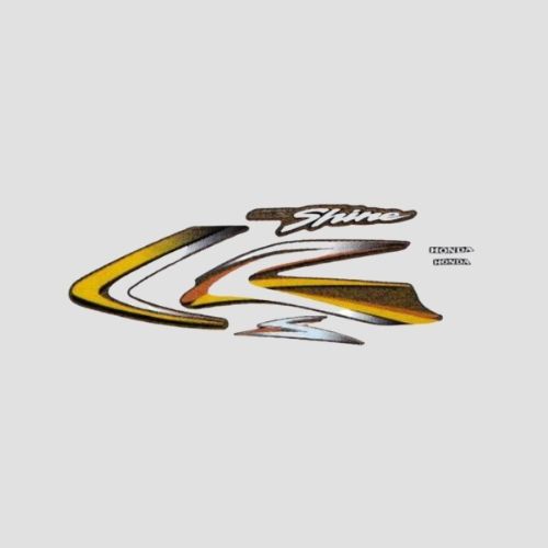 High Performance Stckr Set Shine T7/T8 [Brown Tank] for Honda Two-wheelers