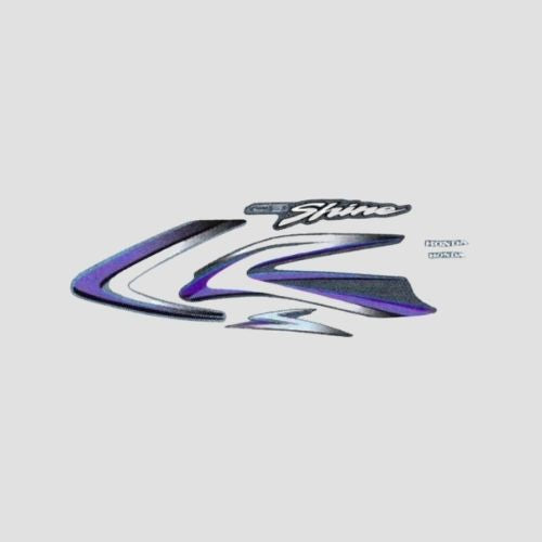 Enhanced Quality Stckr Set Shine T7/T8 [Grey Tank] for Honda Two-wheelers