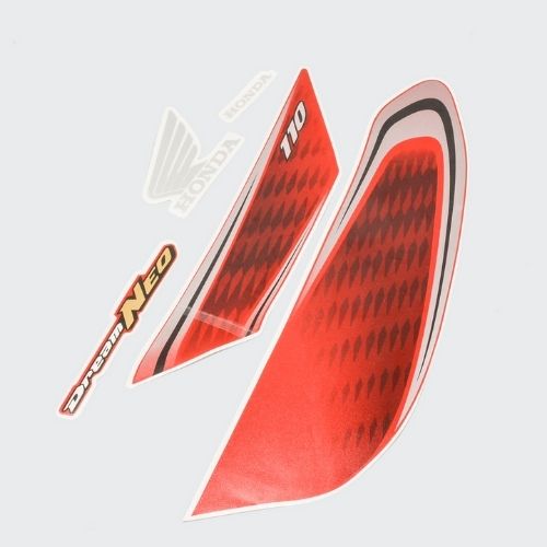 Reliable Stckr Set Neo [Red Tank] for Honda Two-wheelers