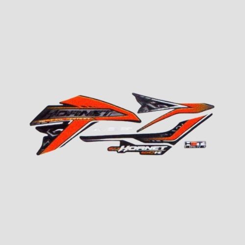 Reliable Stckr Set Hornet N/M [2019] ABS Blk/Orng for Honda Two-wheelers