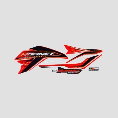 Perfect Replacment Stckr Set Hornet N/M [2019] ABS Red Tank for Honda Two-wheelers