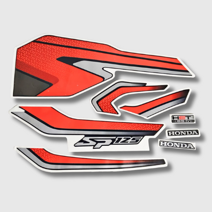 Stckr Set for Honda SP125 T2, sporty and durable decals for a refreshed bike appearance.