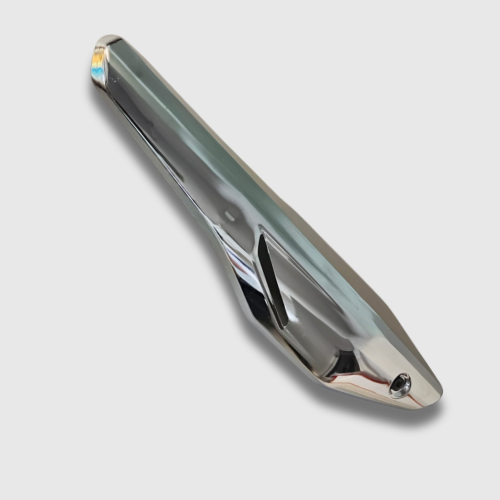 Chrome Silencer Heat Shield for Honda Shine SP – durable exhaust cover with OEM-style fitment.
