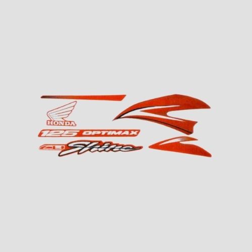 Genuine Stckr Set Shine T5 [Red Tank-Red] for Honda Two-wheelers
