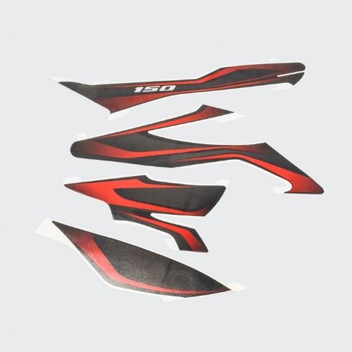 Genuine Stckr Set Discover 150 [Blk Tank-Red] for Bajaj Two-wheelers