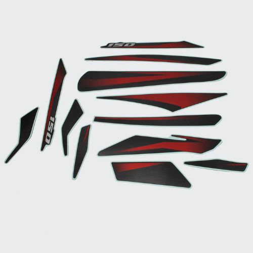 High Performance Stckr Set Pulsar 150 UG7 [Blk Tank-Red] for Bajaj Two-wheelers