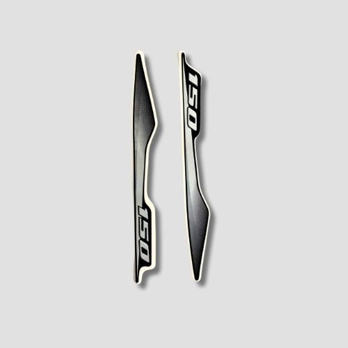 Reliable Stckr Tail Panel Pulsar 150 UG6 [Blk-Chrome] for Bajaj Two-wheelers