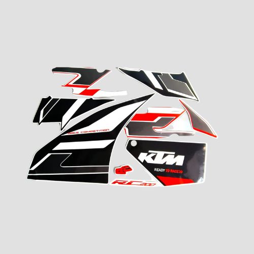 High Performance Stckr Set Rc200 T3 (2020) Orng Tank for KTM Two-wheelers