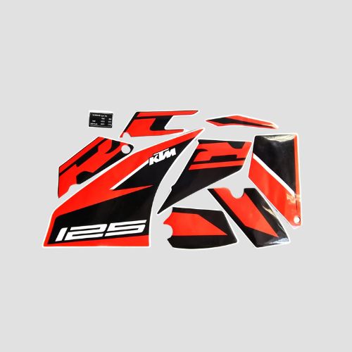 Genuine Stckr Set Rc125 T1 (2019) Orng Tank for KTM Two-wheelers