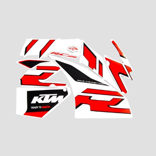 Durable Stckr Set Rc125 T2 (2020) Orng Tank for KTM Two-wheelers