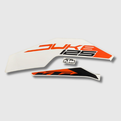 Stckr Set Duke 125 T2 Whi Tank (NAR1155)