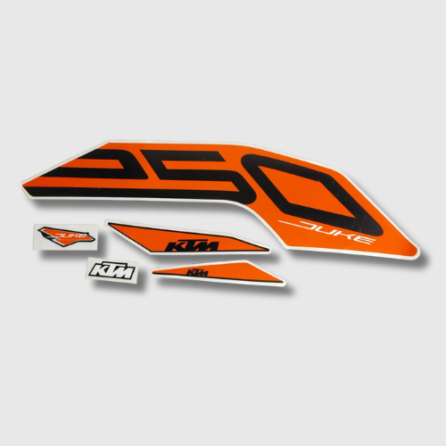 Stckr Set for KTM Duke 250 (2022) Black/Orange, durable and stylish graphics for a sporty look.