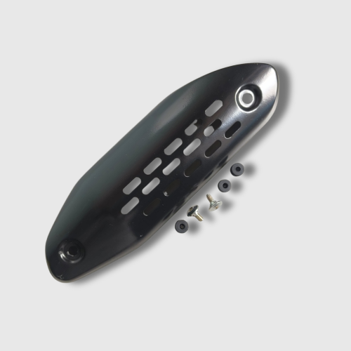 Black Silencer Patra for Bajaj Pulsar 150 DTSi and 180 DTSi – durable exhaust cover for protection and style.