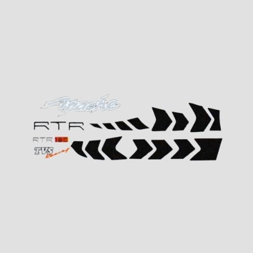 Genuine Stckr Set RTR180 [Blk Tank] for TVS Two-wheelers