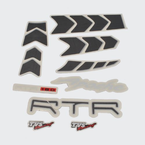Reliable Stckr Set RTR180 [Grey Tank] for TVS Two-wheelers