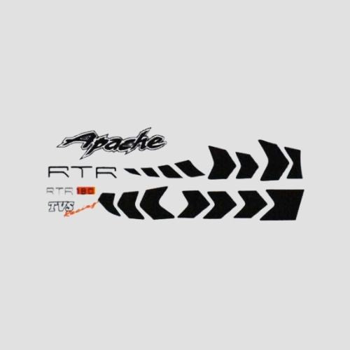 Durable Stckr Set RTR180 [Yel Tank] for TVS Two-wheelers
