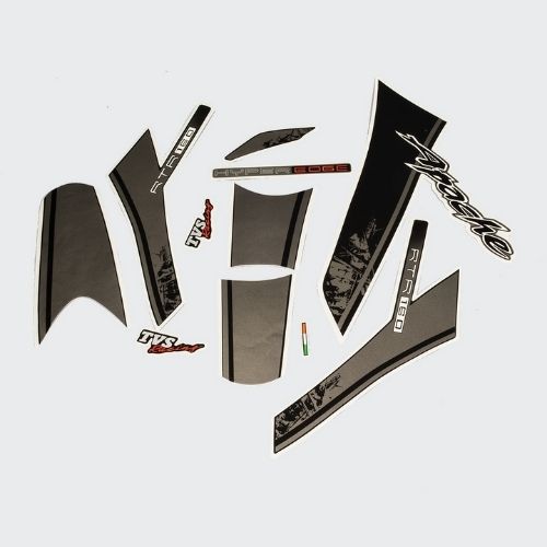 Durable Stckr Set RTR160 Hyper T2 [Blk Tank-Grey] for TVS Two-wheelers