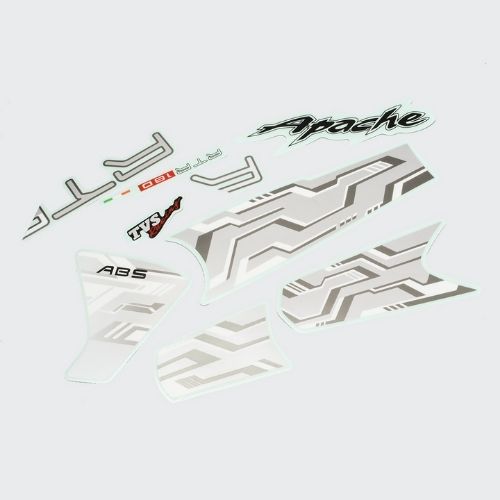 Enhanced Quality Stckr Set RTR180 ABS T2 [Whi Tank] for TVS Two-wheelers