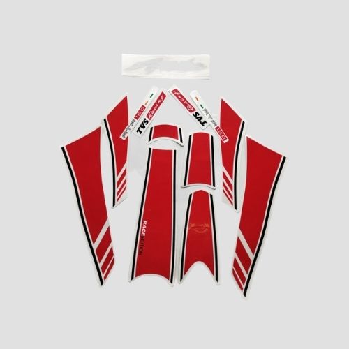 High Performance Stckr Set RTR160 Race Edition [2018] Whi Tank for TVS Two-wheelers