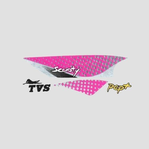 Best Selling Stckr Set Pep Plus [Pink Shield] for TVS Two-wheelers