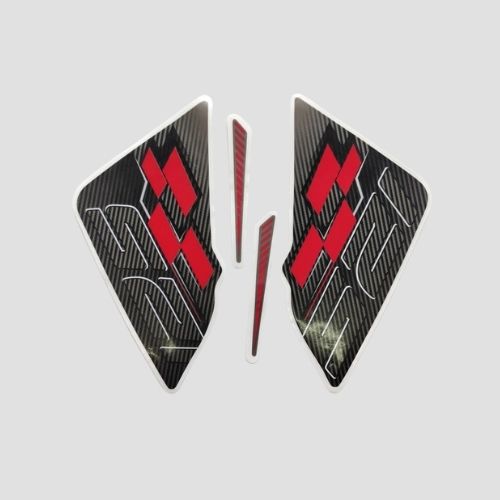 Enhanced Quality Stckr Nose Ntorq 125 [2019] Race Edition Red Shield for TVS Two-wheelers