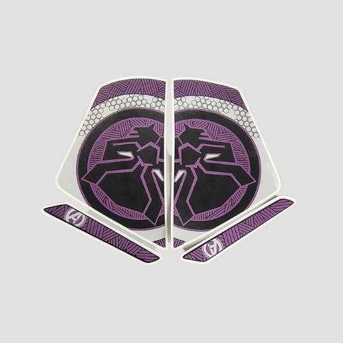 High Performance Stckr Nose Ntorq 125 Super Squad Blk/Prpl [Panther] for TVS Two-wheelers