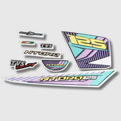 Stckr Set for TVS Ntorq 125 [2024], stylish and durable common graphics for a refreshed look.
