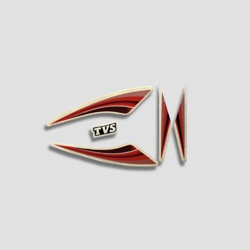 Genuine Stckr H.L.Firing Star Sport T3 [Whi Tank-Red] for TVS Two-wheelers