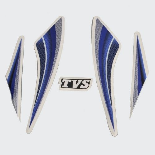 High Performance Stckr H.L.Firing Star Sport T3 [Whi Tank-Blue] for TVS Two-wheelers