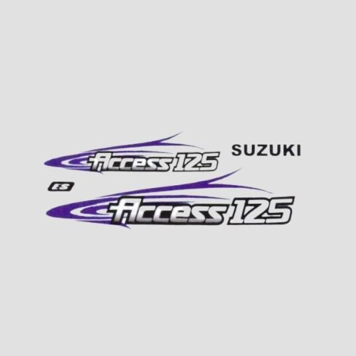 Genuine Stckr Set Access [Slvr Shield] for Suzuki Two-wheelers