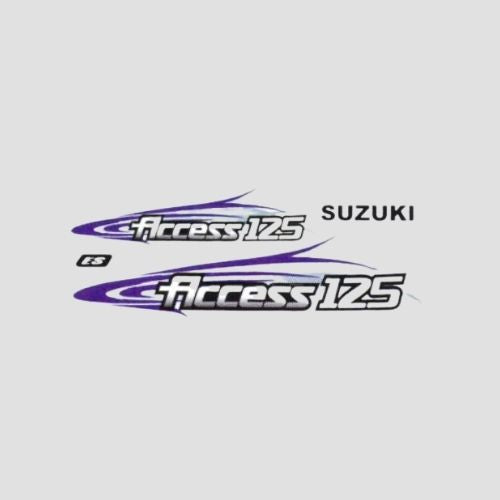 Enhanced Quality Stckr Set Access [Whi Shield] for Suzuki Two-wheelers